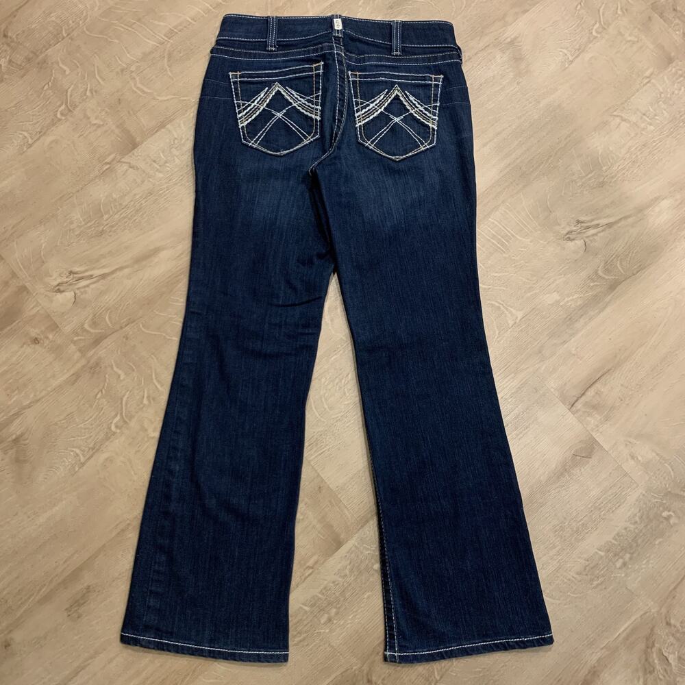 Ariat Real Riding Jeans Women's 29S 29 Short Blue Dark Wash Denim Pants Boot Cut